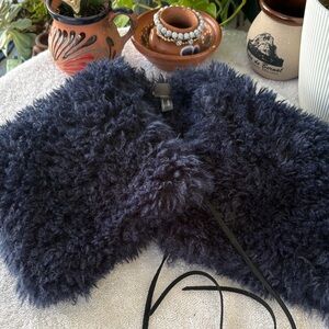 Fuzzy Navy Blue Shrug